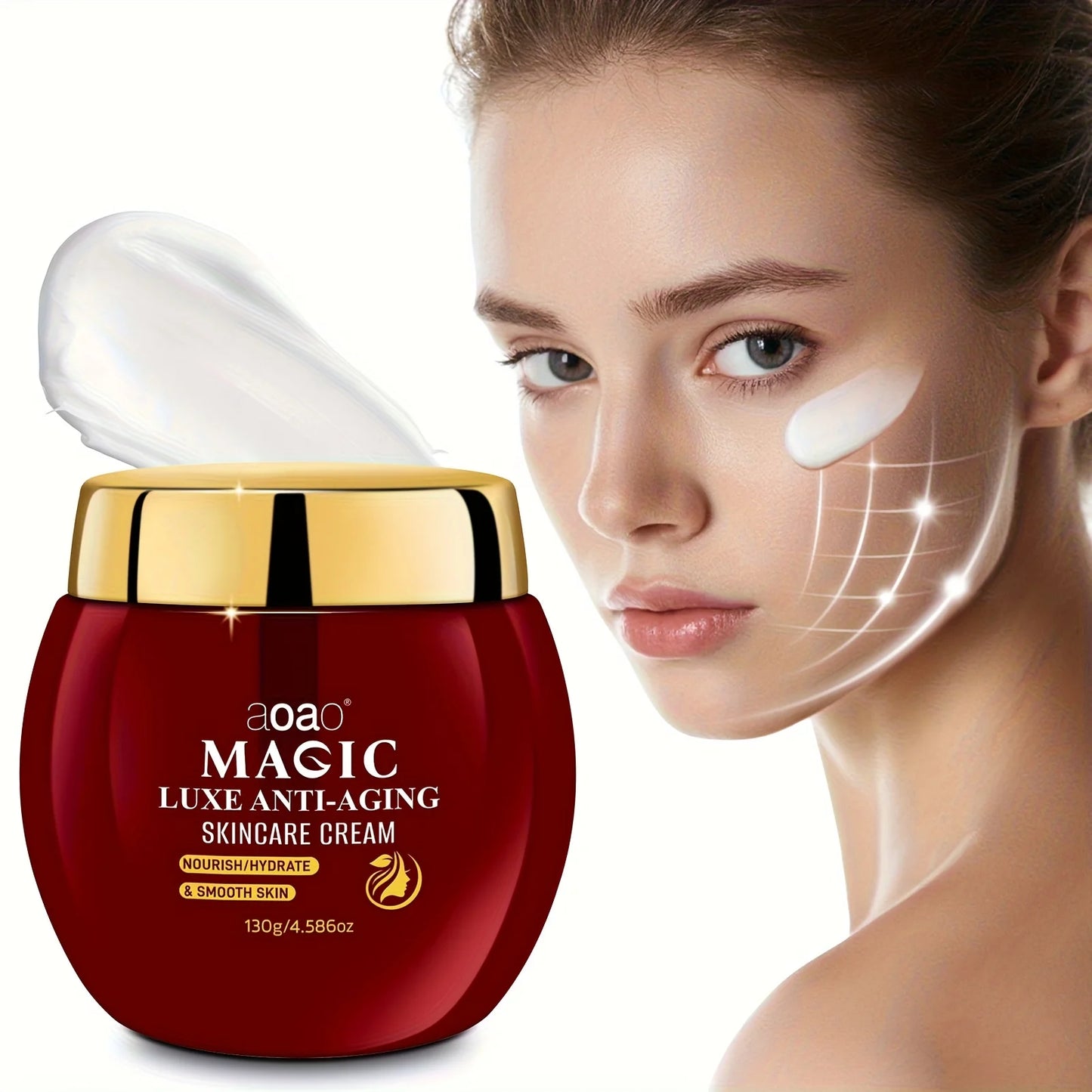 Luxury Anti-Wrinkle Cream with Vitamin E Glycerin Collagen & Hyaluronic Acid Hydrated Smooth Radiant Skin Anti-Aging Youthful Look