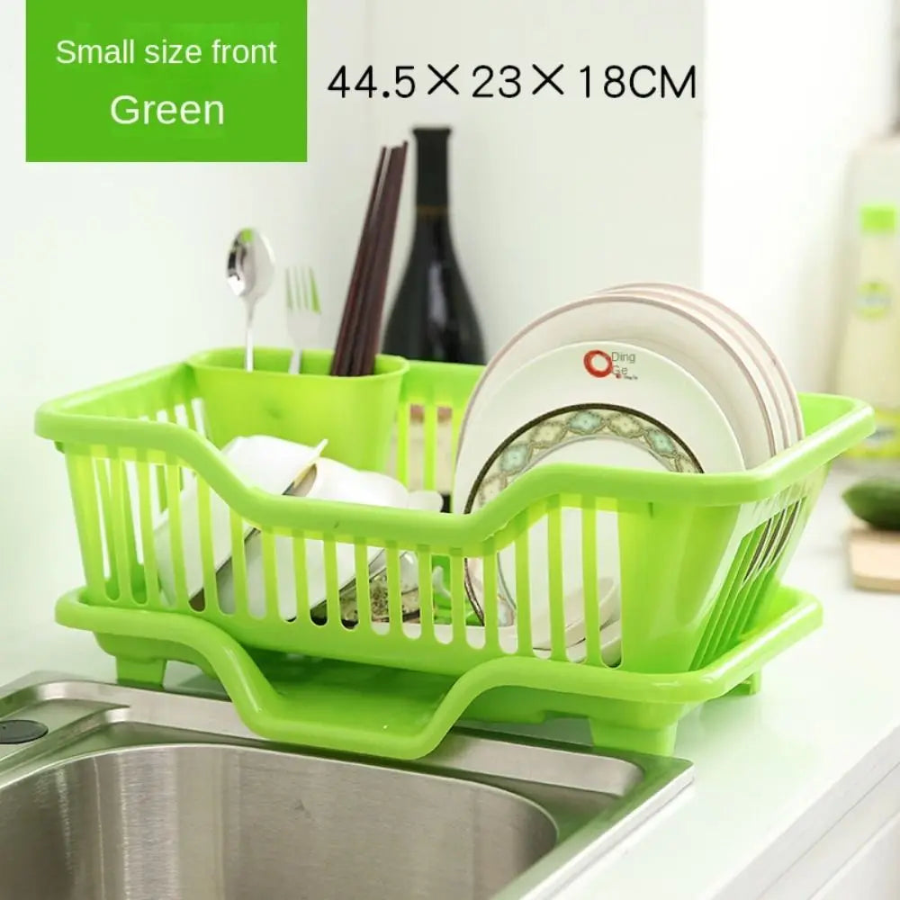 Plastic Dish Drying Rack with Drain Board - Countertop Organizer - photo 9