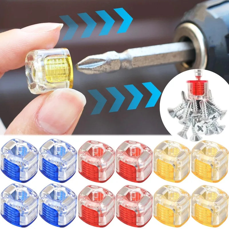 10/1PCS Screwdriver Bit Powerful Magnetizer Universal 1/4" Hex Drill Magnetic Ring Screw Holder Magnetic Coil Repair Hand Tools