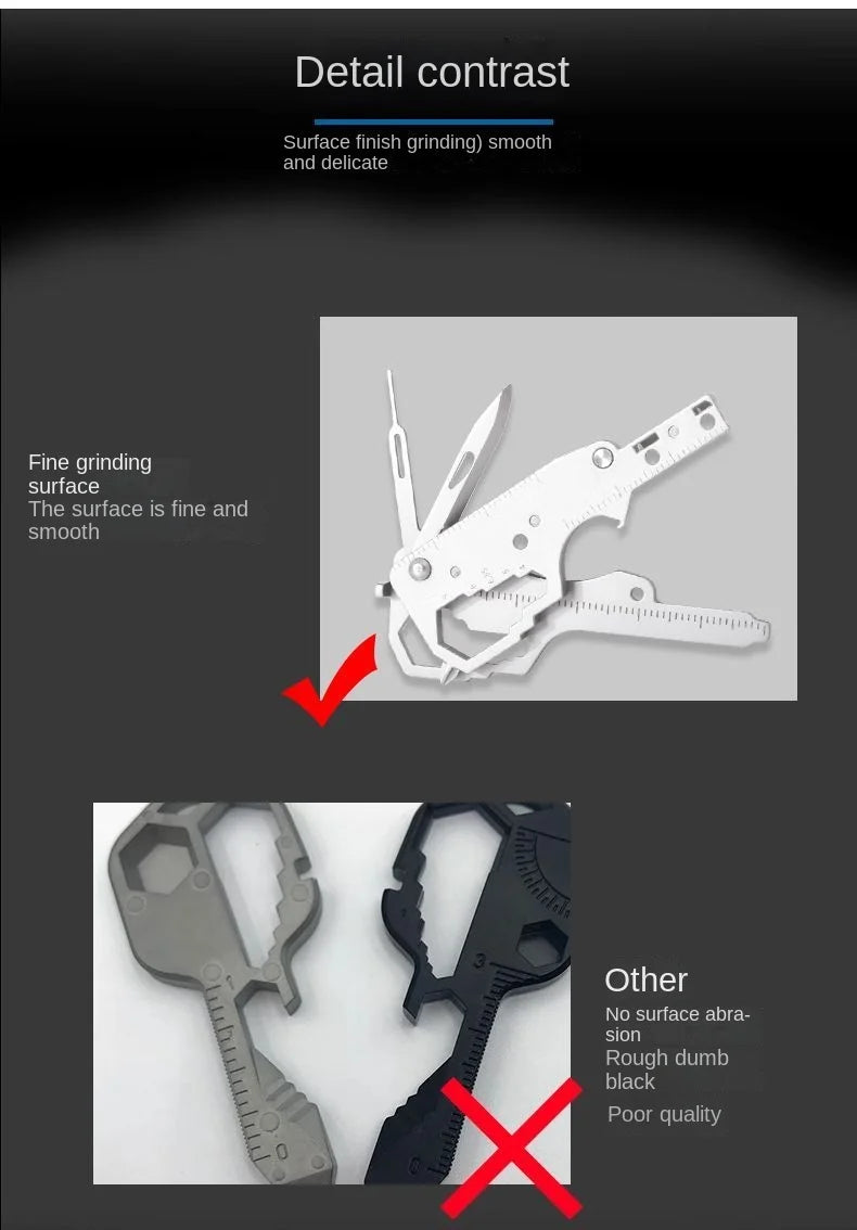 Mini Multifunctional Keychain Tool Card Stainless Steel Emergency Repair Tool Drone Repair Tool Essential Outdoor and Home Use