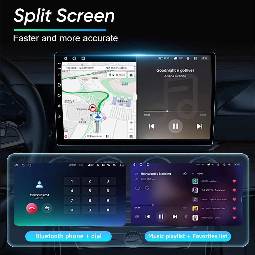 9" Car Stereo with Apple CarPlay & Android Auto, Compatible with Ford Ka (2008-2014)
