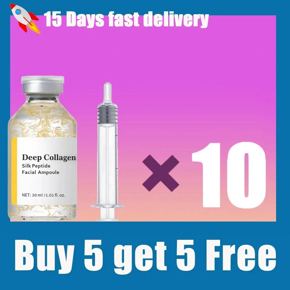 Collagen Peptide Anti-Aging Ampoule | Silk Protein Serum For Skin Tightening & Elasticity Boost