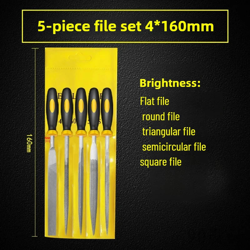 Diamond File Set – GCR15 Bearing Steel Precision Hand Files for Wood, Metal & Carving (5/10 Pcs)
