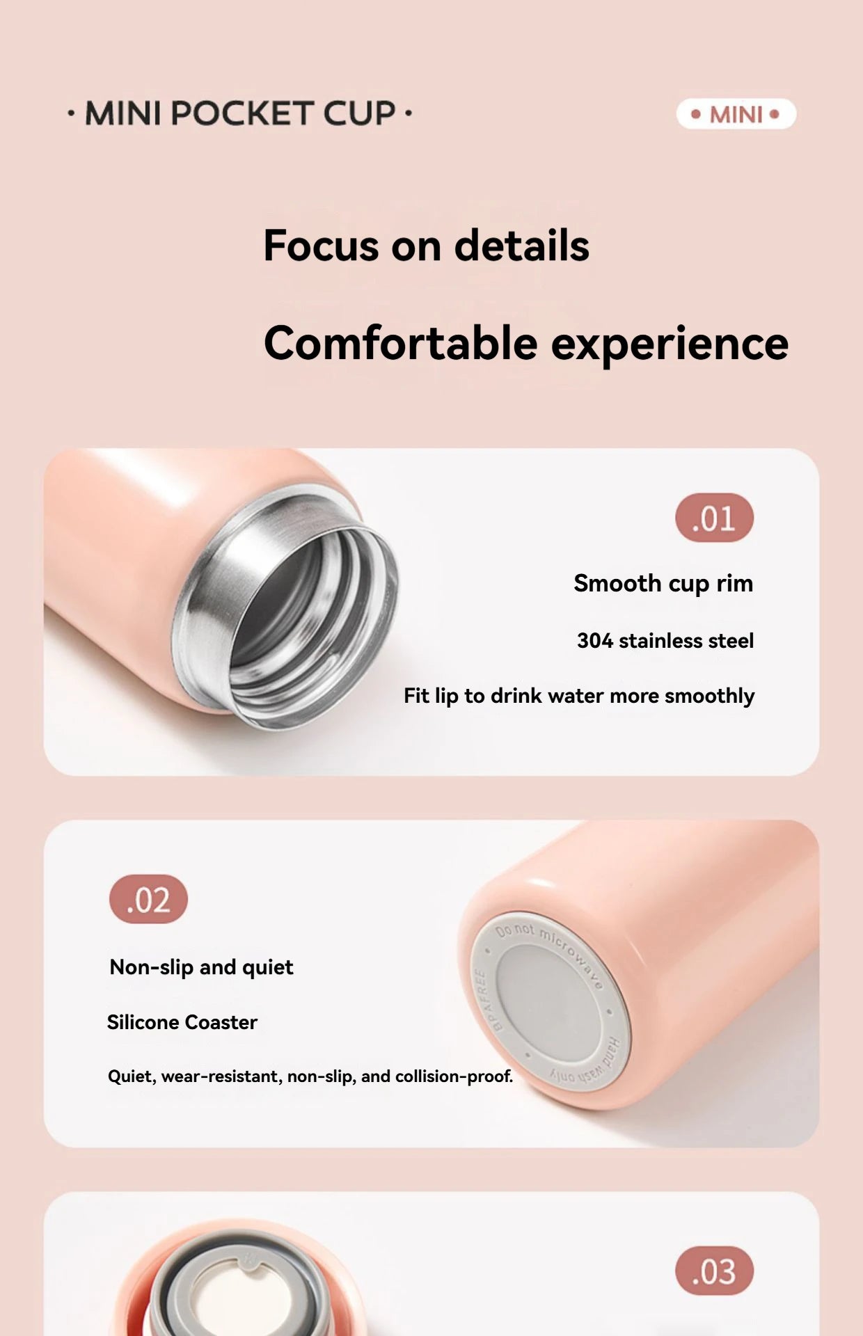 200ML/300ML Stainless Steel Pocket Cup Mini Thermos Cup Travel Thermal Coffee Mug Small Capacity Vacuum Flask Water Bottle