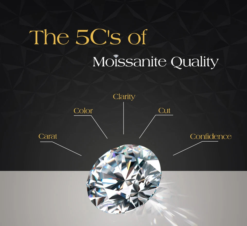 ATTAGEMS Oval Cut 3.0CT All Moissanite Rings forWomen 925 Sterling Silver Gold Plated Engagement Ring Fine Jewelry Drop Shipping