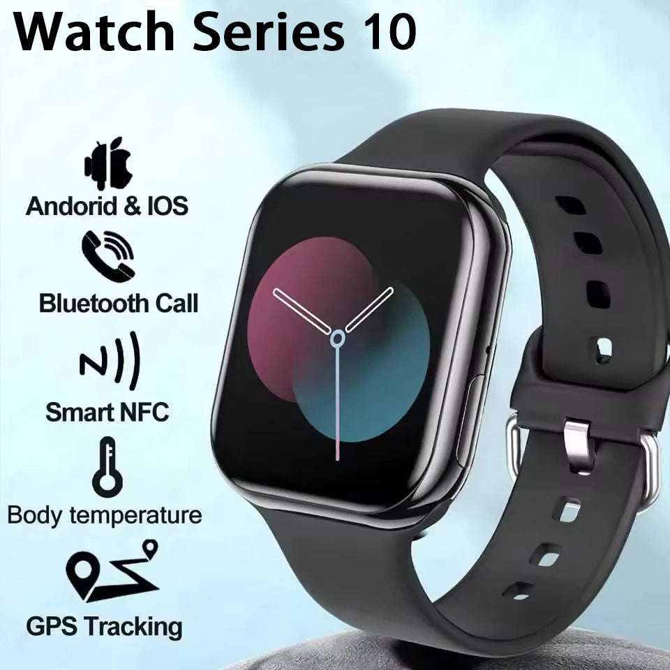Smart Watch Series 10 – 1.9" OLED HD Screen, GPS, NFC, BT Calling, Wireless Charging, IP68 | iOS & Android | Multiple Strap Options