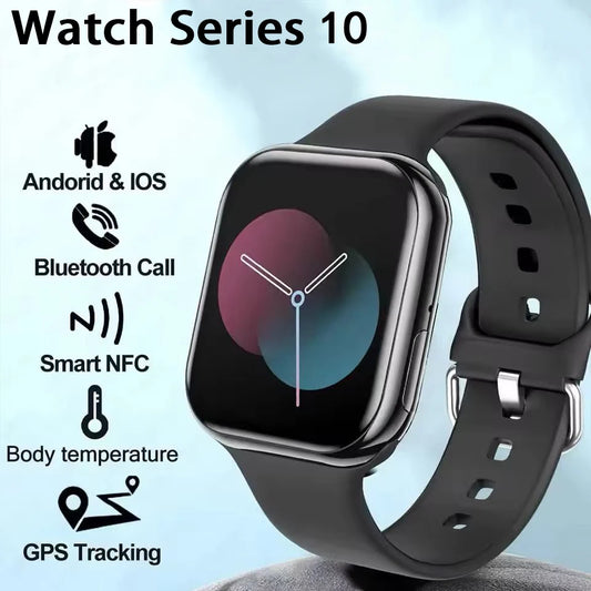 Smart Watch Series 10 – 1.9" OLED HD Screen, GPS, NFC, BT Calling, Wireless Charging, IP68 | iOS & Android | Multiple Strap Options