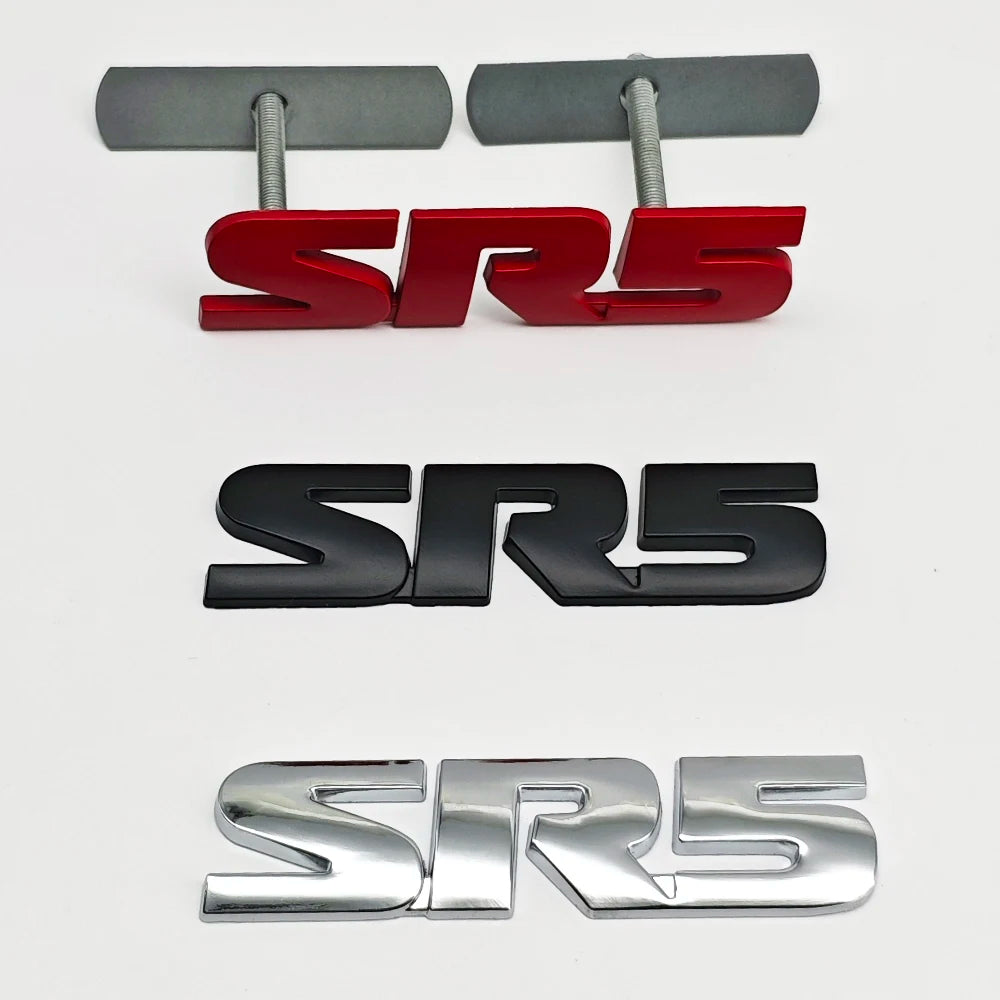 3d Metal Letters Logo SR5 Emblem Car Fender Door Side Badge SR5 Sticker for Toyota Tundra Hilux Tacoma 4runner SR5 Acessories