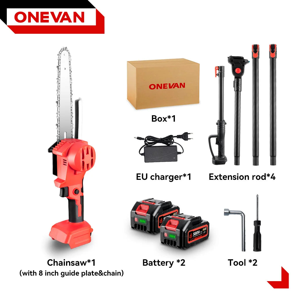 ONEVAN Cordless Telescoping Pole Saw — 2.25m Electric Branch Pruner
