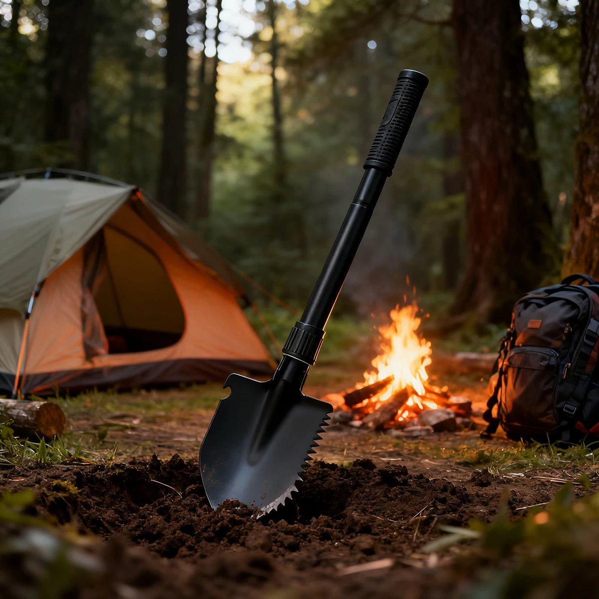 Engineer Military Folding Shovel Foldable Outdoor Garden Tooling Shovels for Digging Multifunctional Tools Survival Agricultural