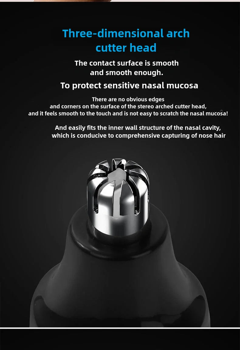 Rechargeable Nose Hair trimmer and Facial Hair remover for Men Nose Hair Shaver for nasal clearance - portable grooming tool for