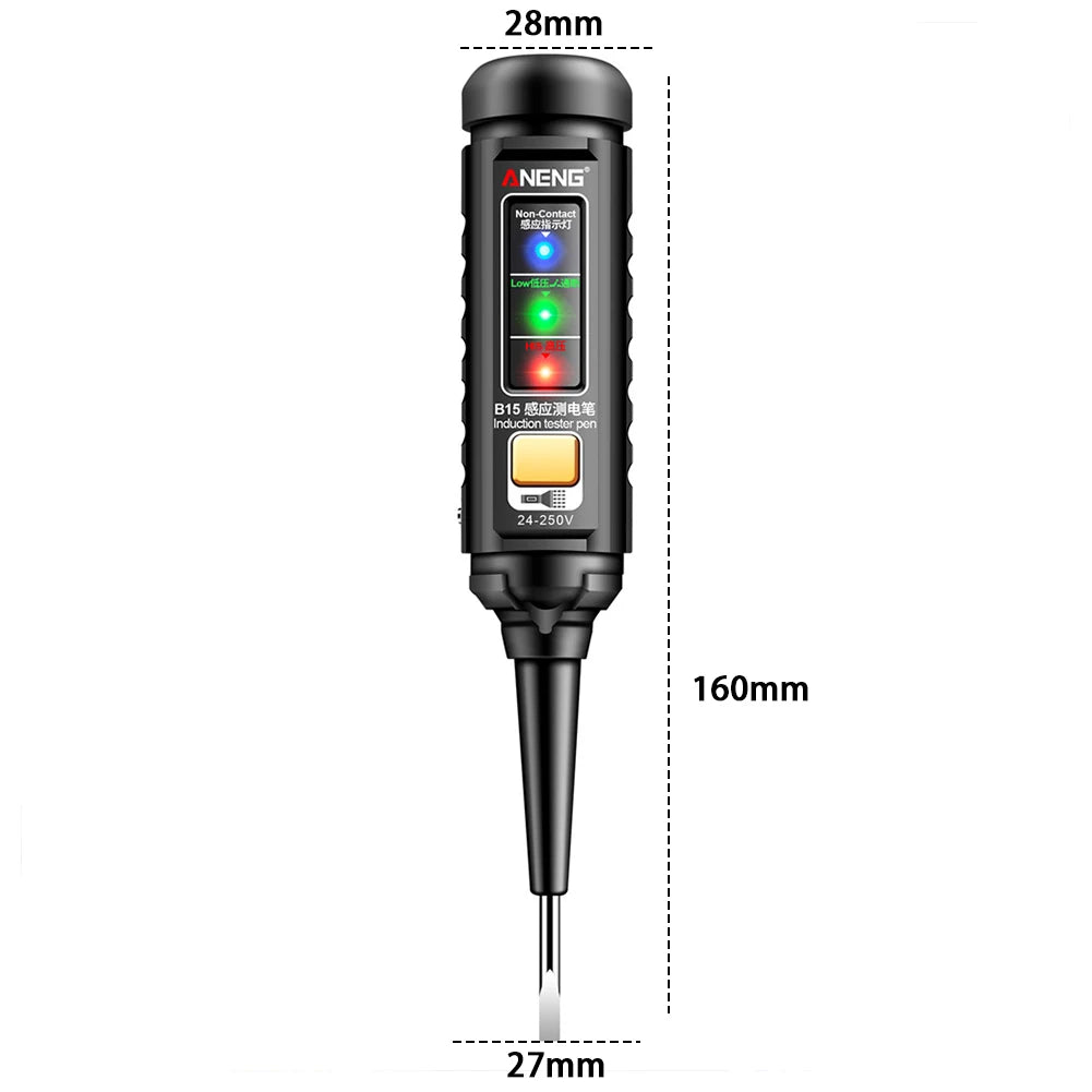 ANENG B15 One-word Screwdriver Tester Highlight Color Indicator Light Professional Electrician Induction Teste Pen Test Tools