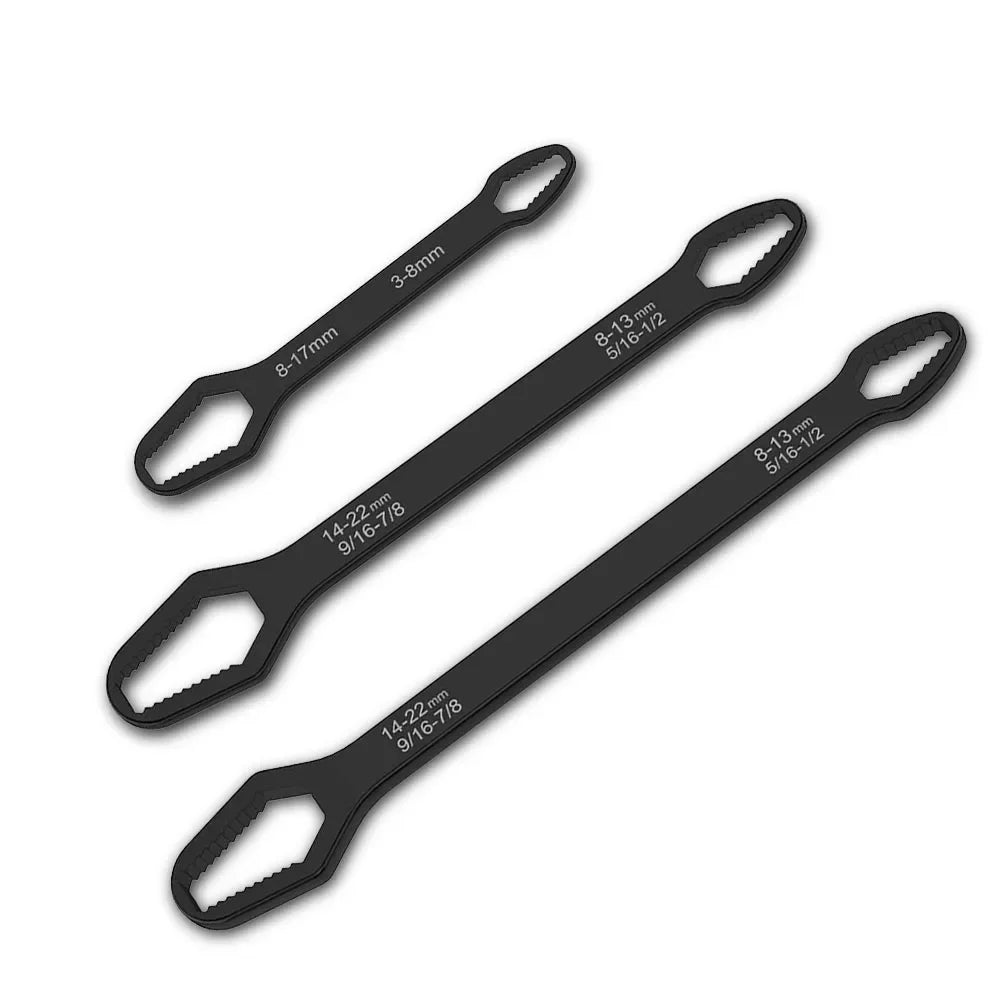8-22mm 3-17mm Double End Universal Wrench  Multifunctional , Self-Tightening Wrench Repair Tools Double Ended Wrench