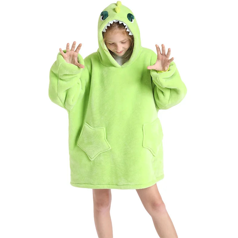 Kids Oversized Hoodie Blanket - Animal Wearable Blanket with Sleeves - photo 8