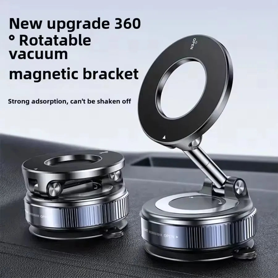 Magnetic Car Phone Holder — Suction Mount, 360° Rotating
