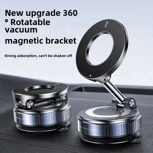 Magnetic Car Phone Holder — Suction Mount, 360° Rotating