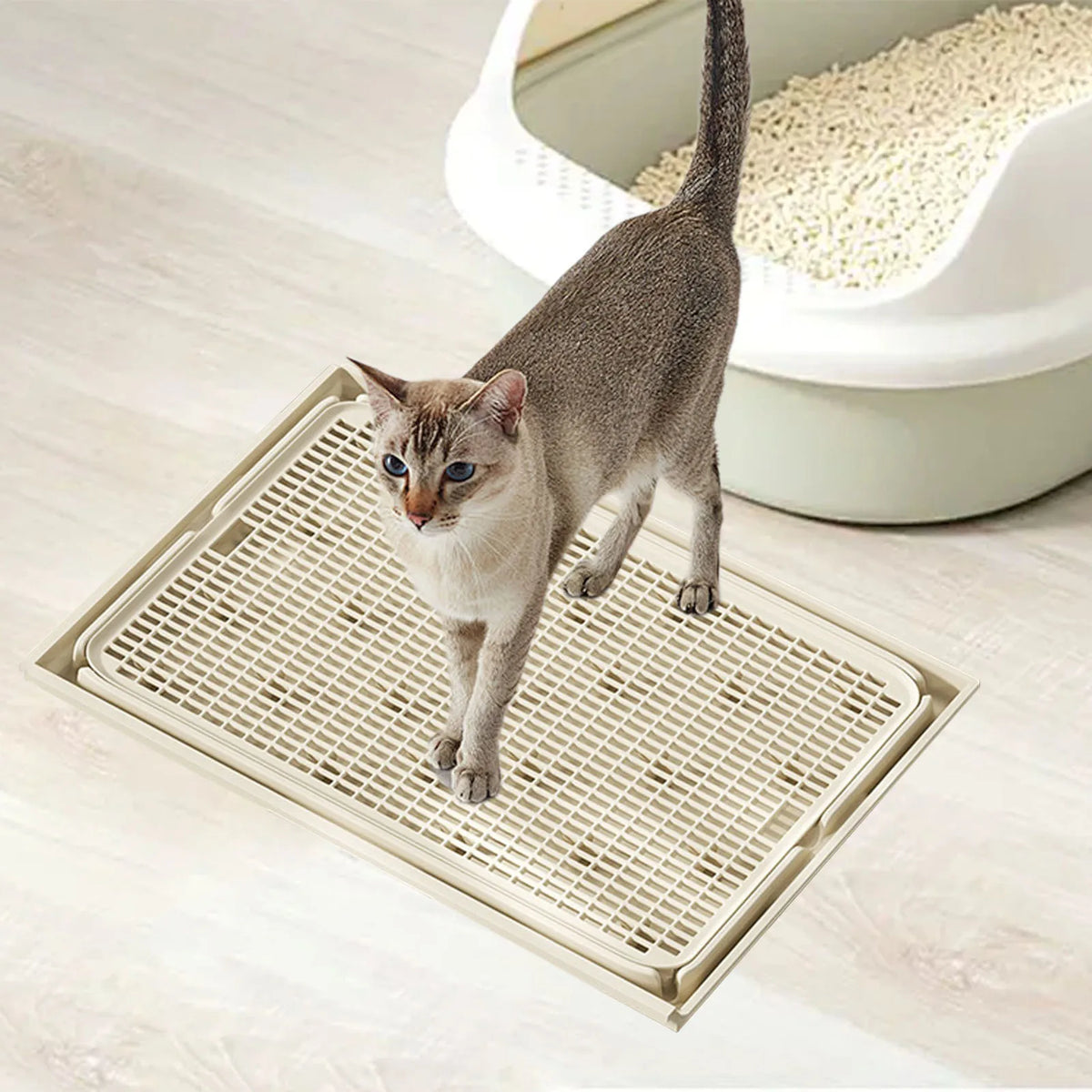 Cat Litter Trapping Mat - Waterproof Non-Slip Litter Box Mat – photo 5