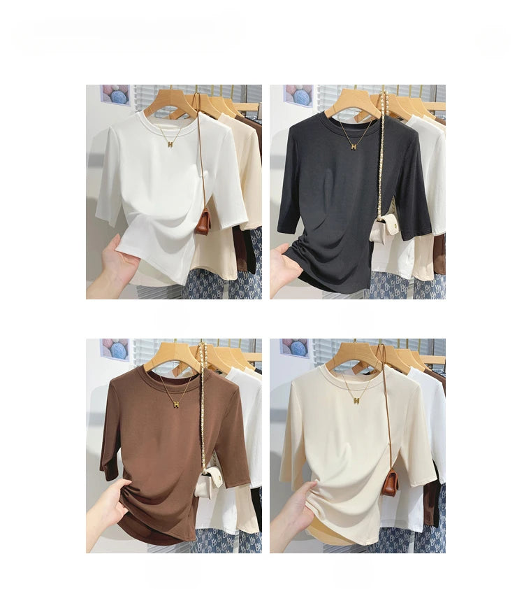 Women's 100% cotton crew neck tee — view 4 of 20
