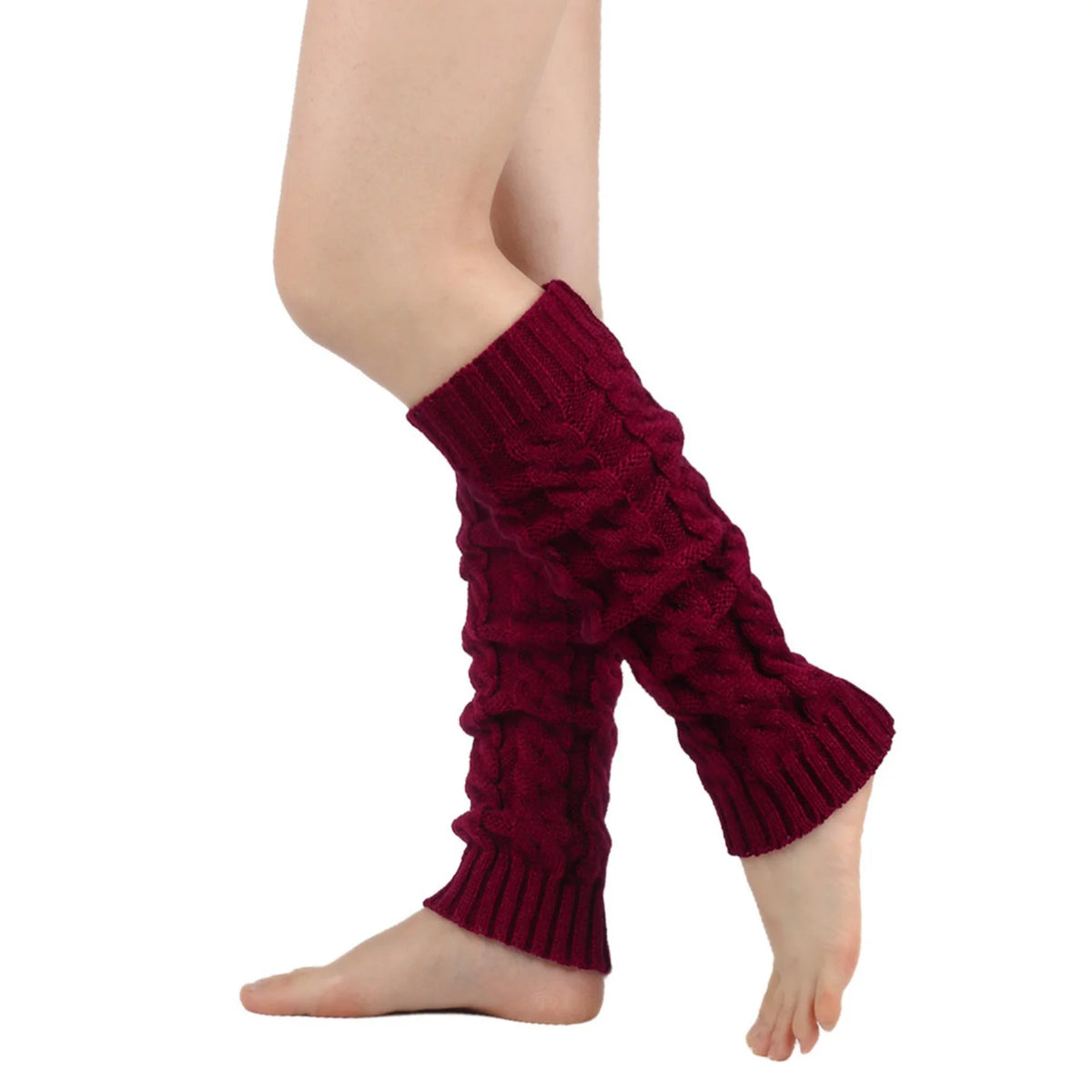 Women's Long Crochet Leg Warmers - Ankle to Knee Knit Boot Covers - photo 13