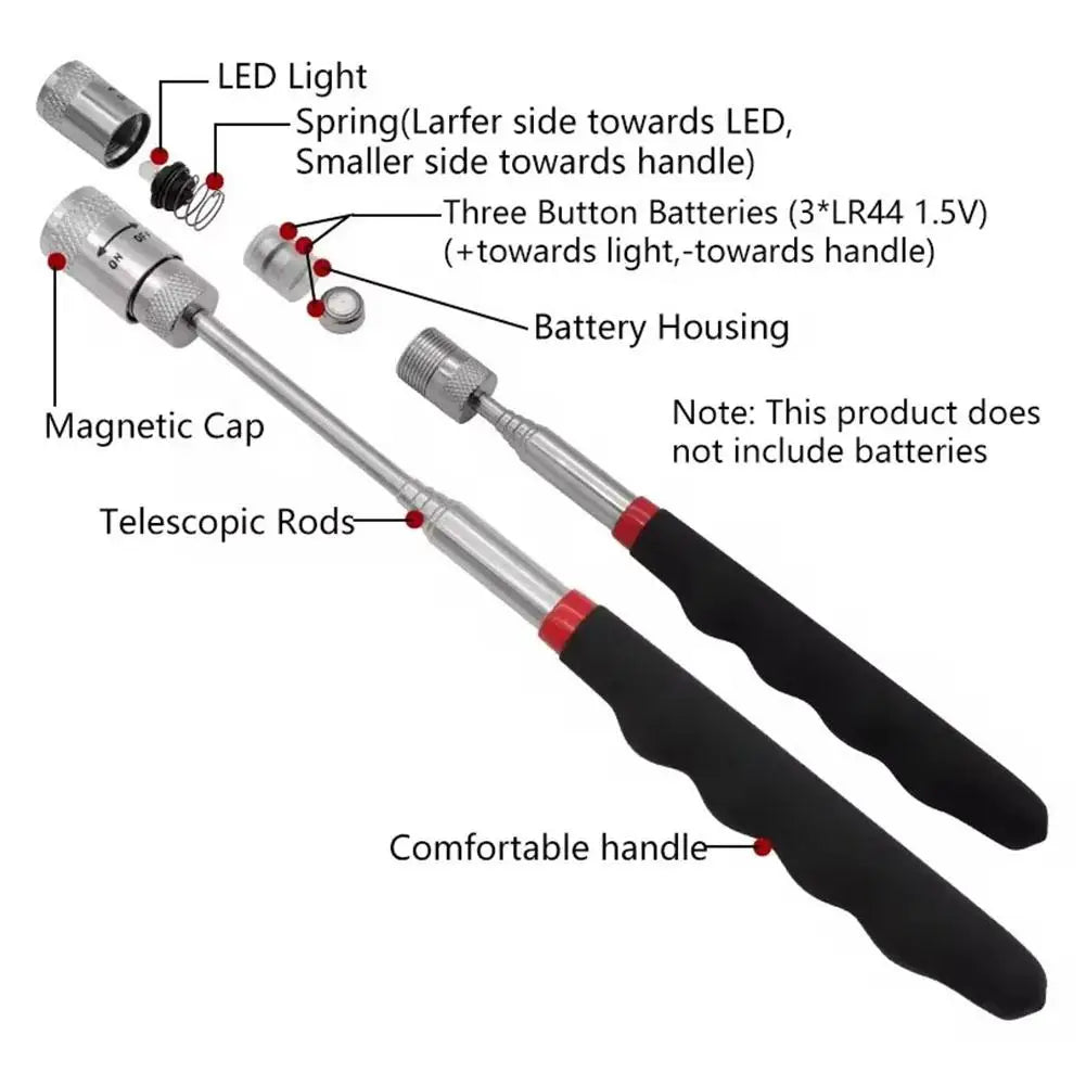Telescopic Magnetic Pen Handy Tool Magnet Capacity for Picking Up Nut Bolt Adjustable Pickup Rod Stick