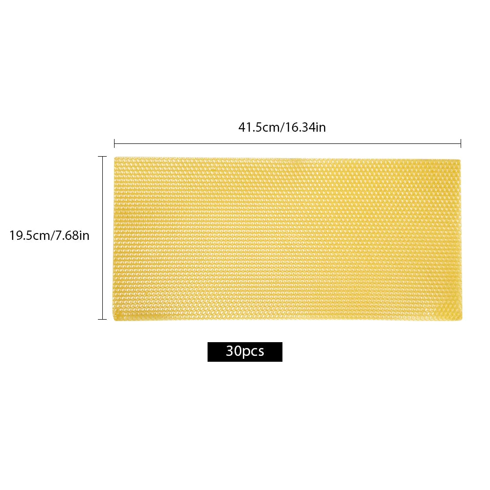 30PCS Premium Beeswax Tablet Honey Shaker Filter for Beekeeping Natural Beekeeping Essentials