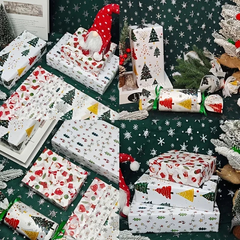 30 Sheets Gift Wrapping Paper/Suitable for Christmas Decor/Gift Bags/Birthdays/Wedding Party Decoration/Box and Basket Filling