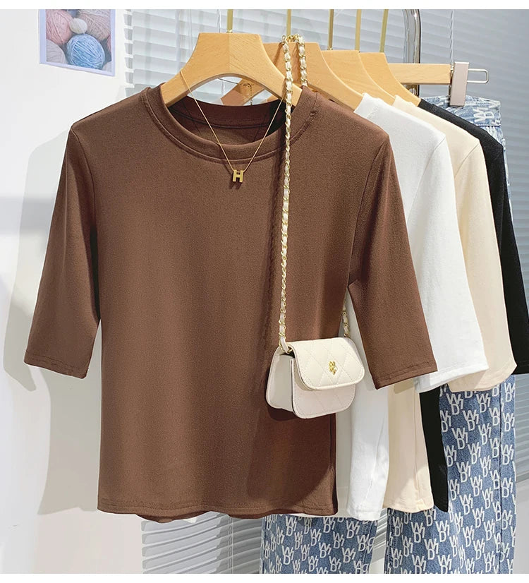 Women's 100% cotton crew neck tee — view 13 of 20