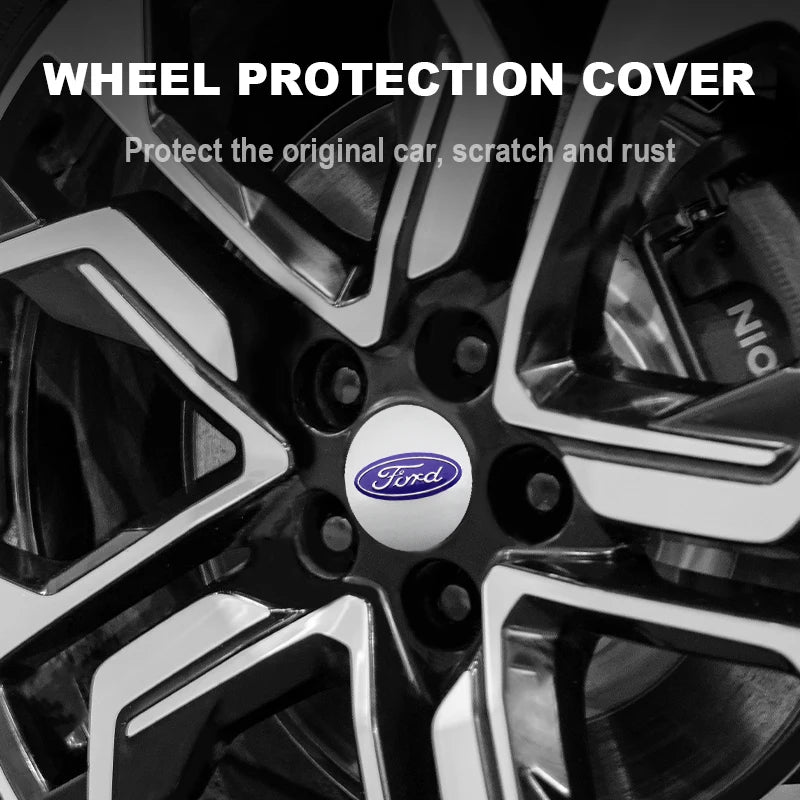 4Pc 56mm 60mm 54mm Car Wheel Center Hub Cap For Ford Fiesta Mondeo Fusion Explorer Escape Focus Kuga Rim Cover Sticker Accessory