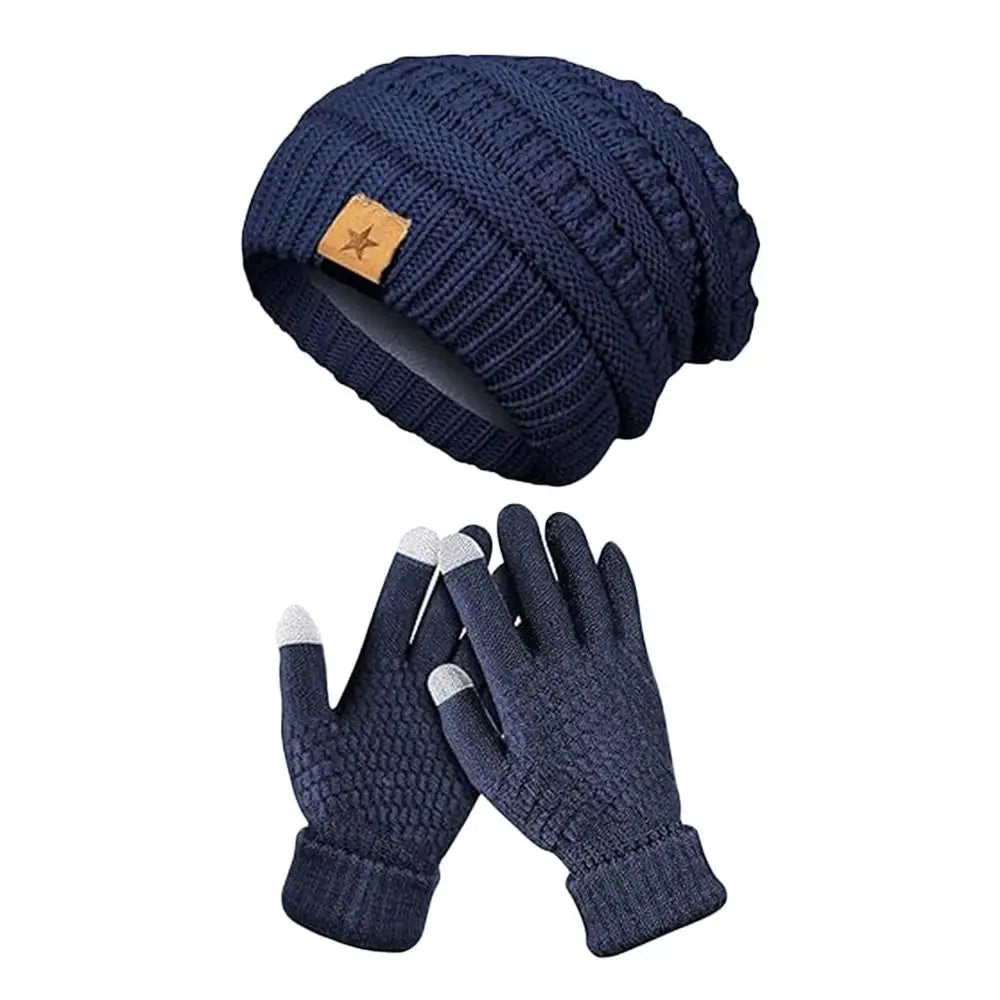 Women's Plush Beanie & Mittens Set - Warm Ear Covering Winter Hat - photo 4