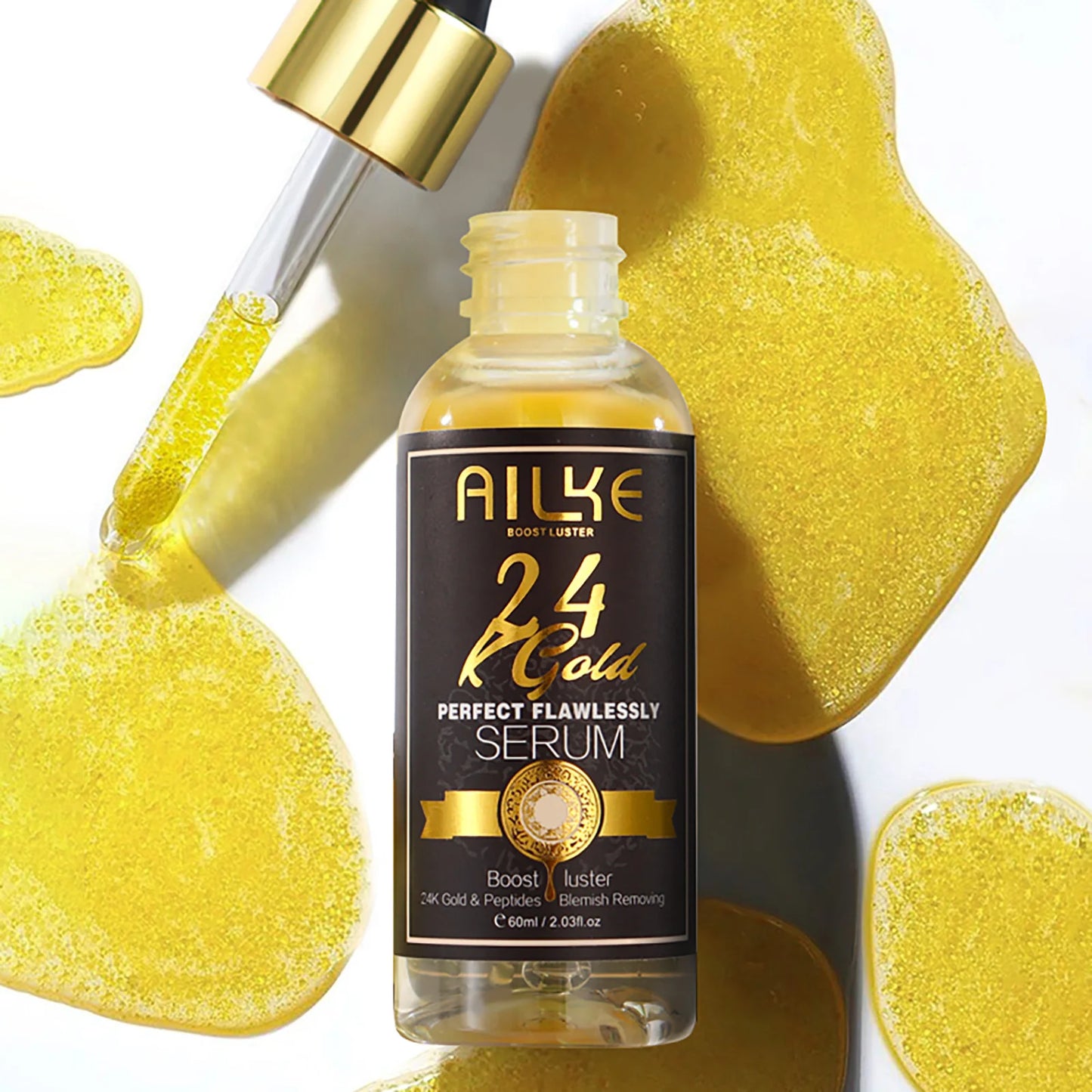 AILKE 24K Glod Flawlessly Skin Care Set, Whitening, Reduce Dark Spots, Pigmentation, Wrinkles, Moisturize, For All Skin Types