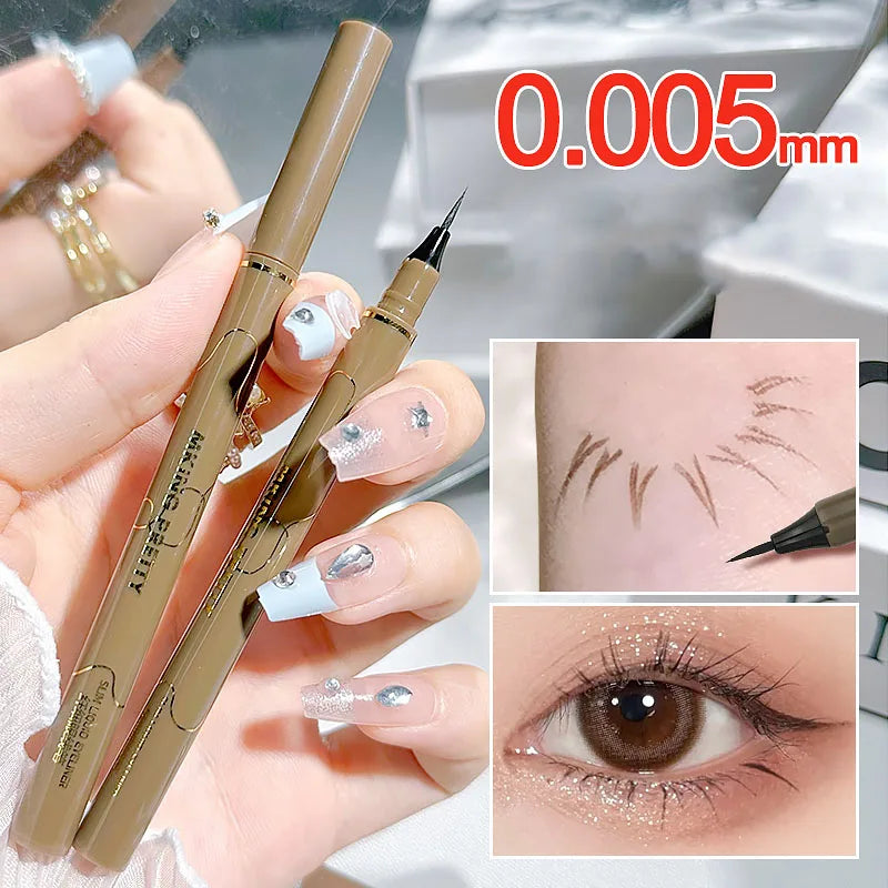 Ultra-Fine 0.005mm Liquid Eyeliner Pen – Waterproof, Quick Dry, Non-Smudge