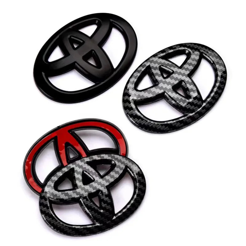 1PCS ABS Toyota Logo Car Emblem Steering Wheel Sticker For Toyota Hilux Prius Avensis Auris Verso Corolla Camry Auto Accessories