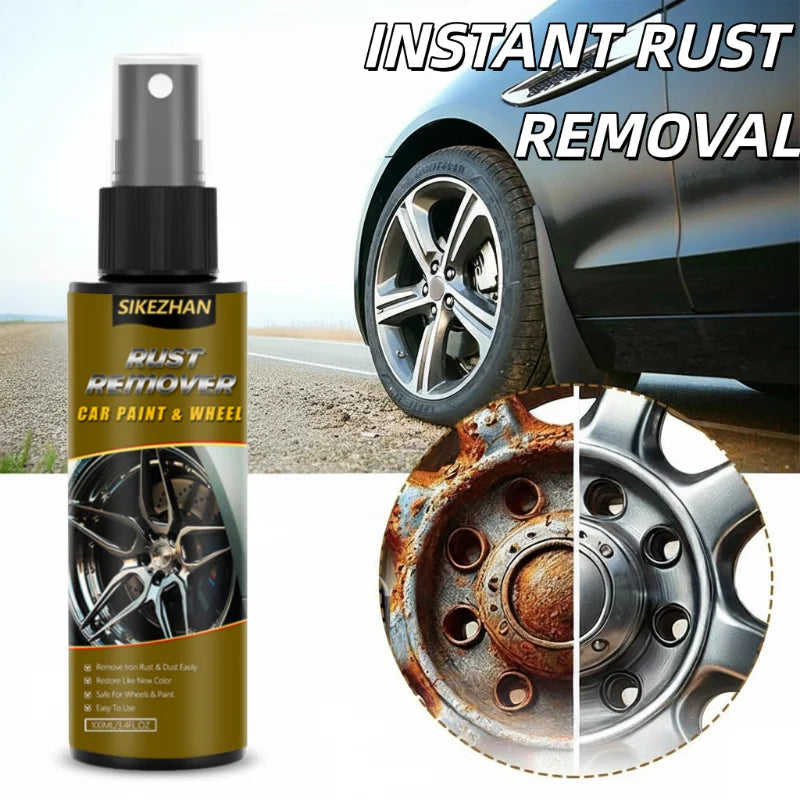 Car Iron Rust Remover Spray - Instant Wheel Rim Cleaner&Paint Decontamination - Safe Iron Fallout Dissolver for Auto Detailing