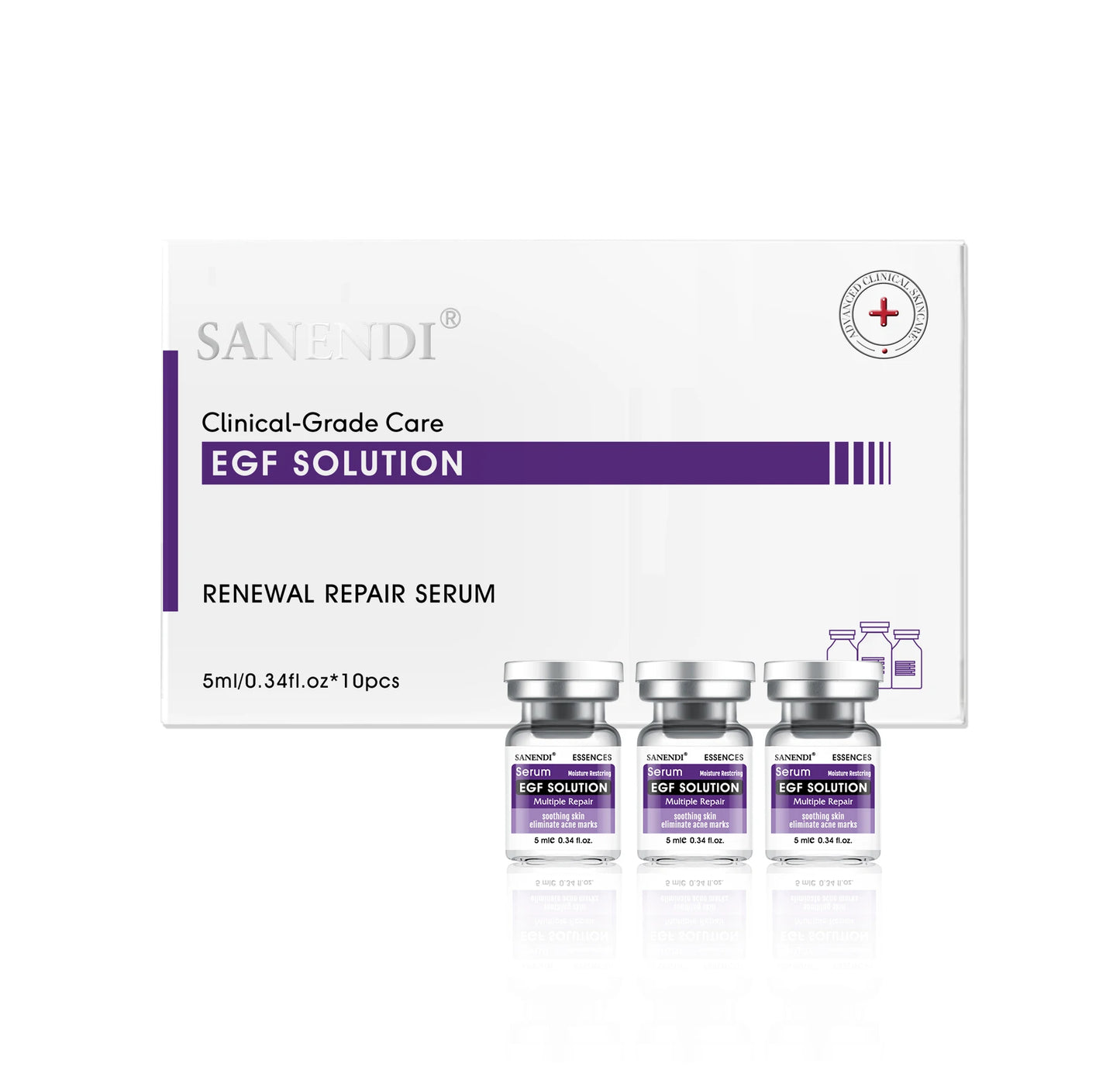 Six Peptide Ampoule Serum 10PCS – Hyaluronic Acid, Snail & Vitamin C Korean Skin Care for Dr.Pen