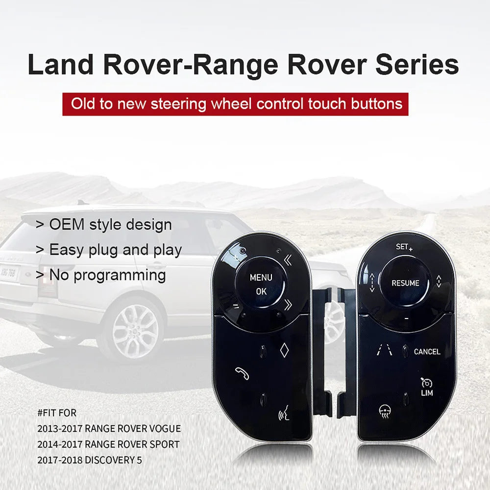 Aftermarket Car Steering Wheel Buttons For Range Rover Vogue L405 Sport L494 For Land Rover Discovery 5 Style Keys Touch Button