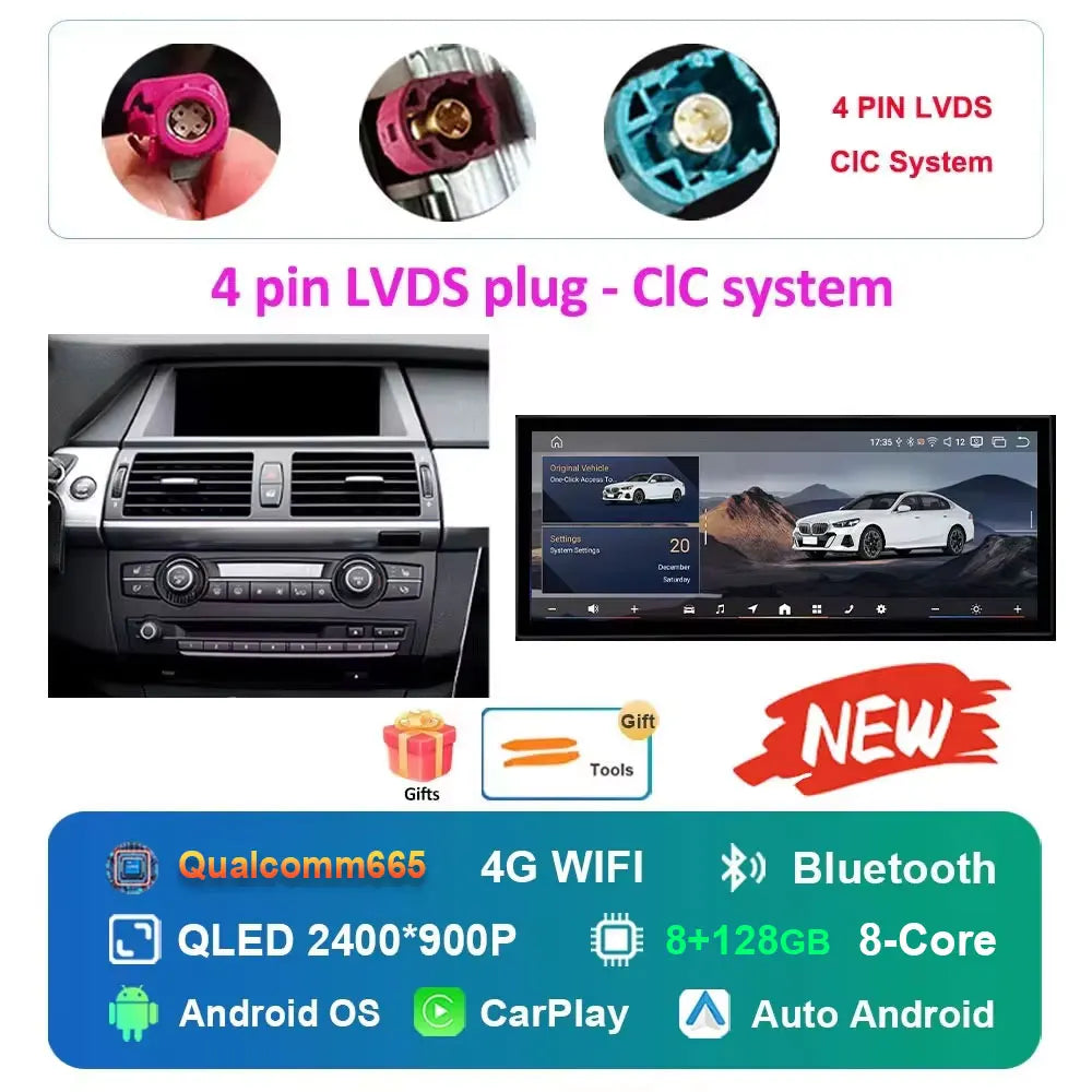 Navigation GPS Android 16 for BMW X5 X6 E70 E71 2008 - 2013 ClC/CCC System Car Radio Multimedia Player BT 4G DSP Stereo WiFi 4Ｇ