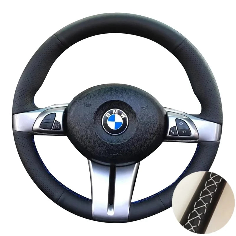 Perforated Microfiber Leather Braiding Car Steering Wheel Cover For BMW Z4 E85 E86 2026 2026 2026 2026 2026 2026