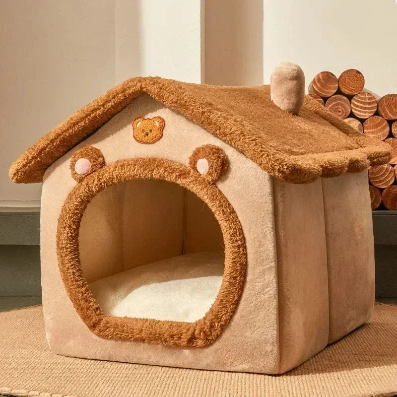 Foldable Pet House Bed - Soft Warm Kennel for Small and Medium Dogs - photo 7