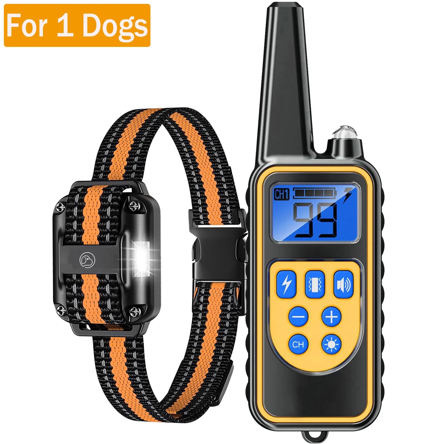 Electric Waterproof Dog Training Collar – Rechargeable Remote Anti-Bark Device | For 1, 2 or 3 Dogs