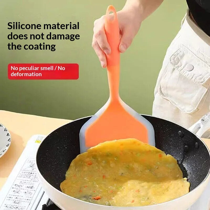 Wide Silicone Spatula Turner - Large Flipper for Pancakes and Pizza - photo 2