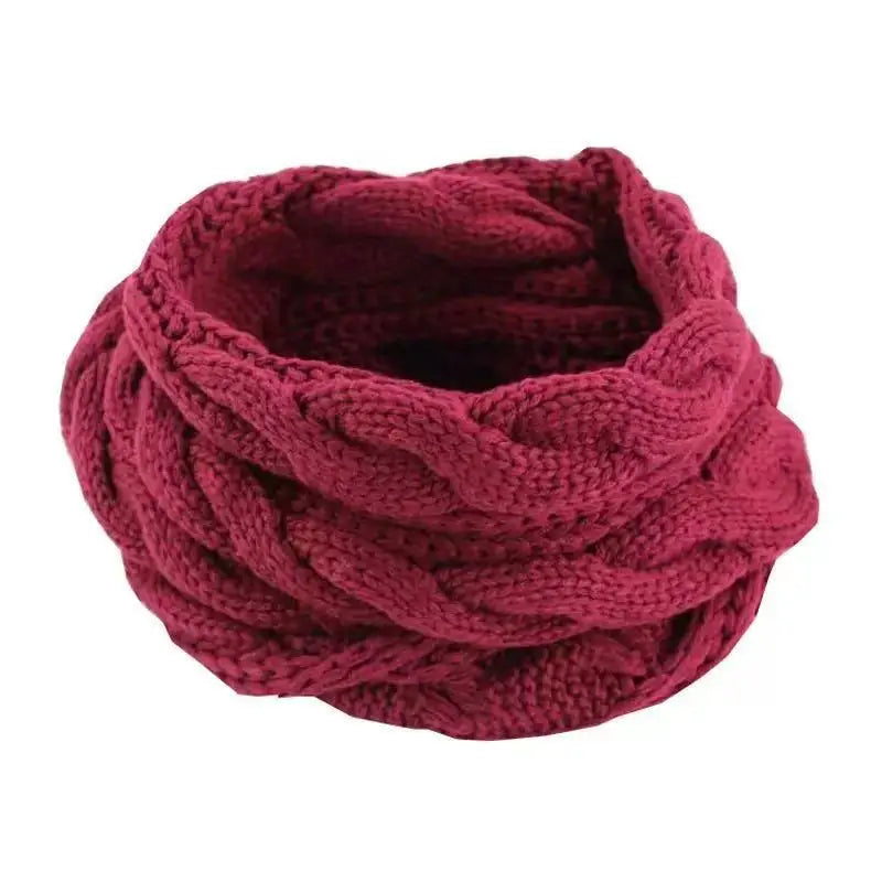 Women's Color Block Knit Loop Scarf - Circle Infinity Winter Scarf - photo 18