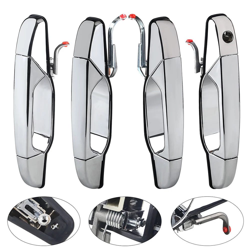 Exterior Chrome Door Handle For Sierra Yukon Cadillac Escalade Pickup Outside  Chevrolet Silverado Tahoe GMC 5960521 25960526