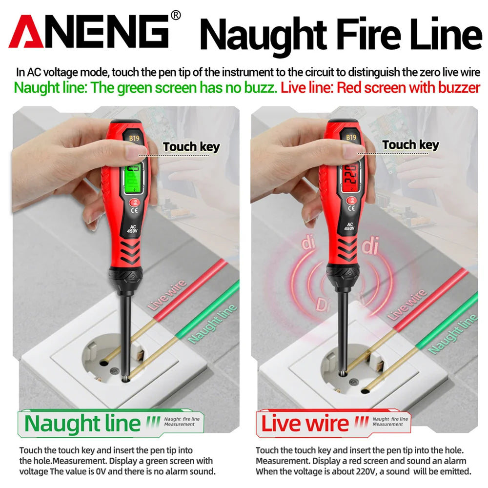 ANENG Clamp Meter Multimeter 4000 Counts Digital ST181+B19 AC Current Voltage Tester Ammeter Hz/Capacitance/NCV/Ohm Tester Tools