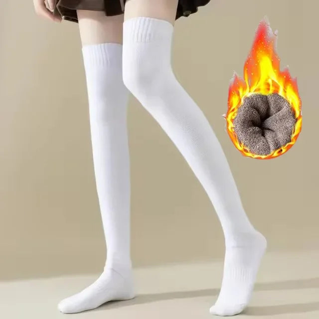 Women's Thick Over the Knee Socks, Terry Lined