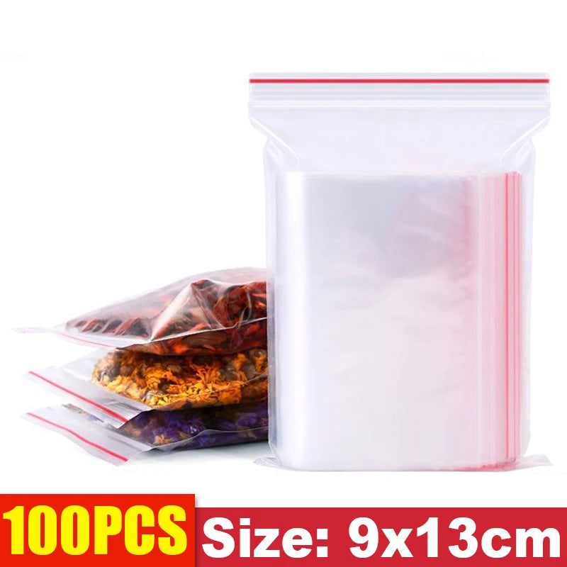 Thicken Clear Zipper Sealed Bags – Heavy-Duty Reclosable Plastic Storage Pouches for Jewelry, Food & Small Parts | Wholesale