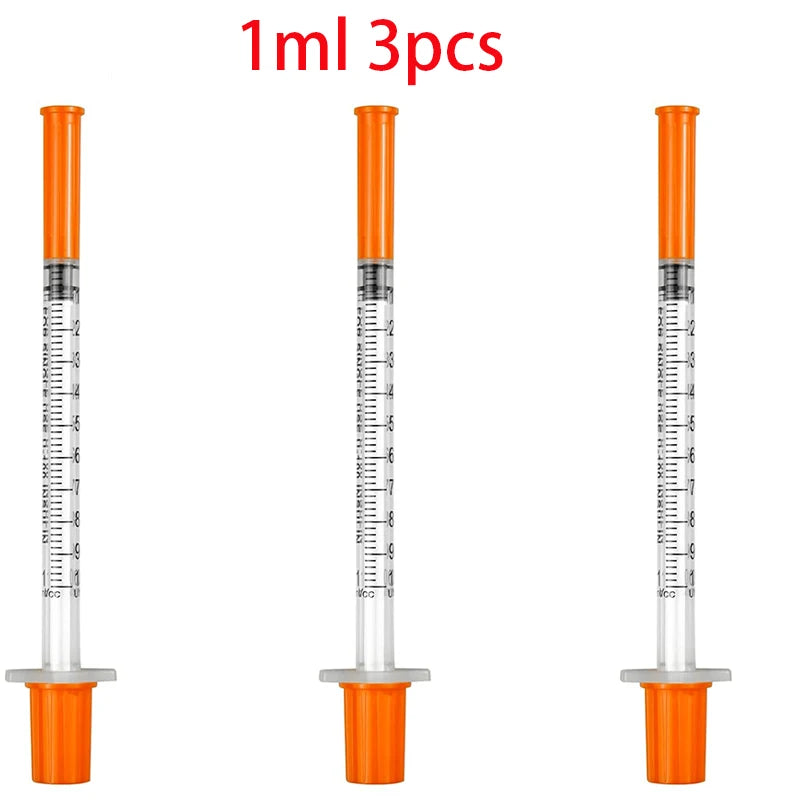 45-Pack of 0.5/1ml Disposable Veterinary Syringes with Needles for Pets and Farm Animals