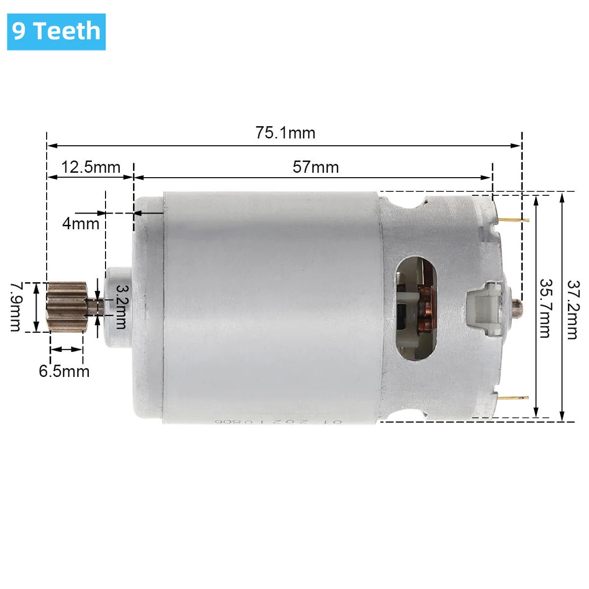 RS550 DC Motors 10.8V/12V/14.4V/16.8V/18V/21V/25V Drill Motor with 9 /11 /12/13/14Teeth High Torque Gear Box for Electric Drill