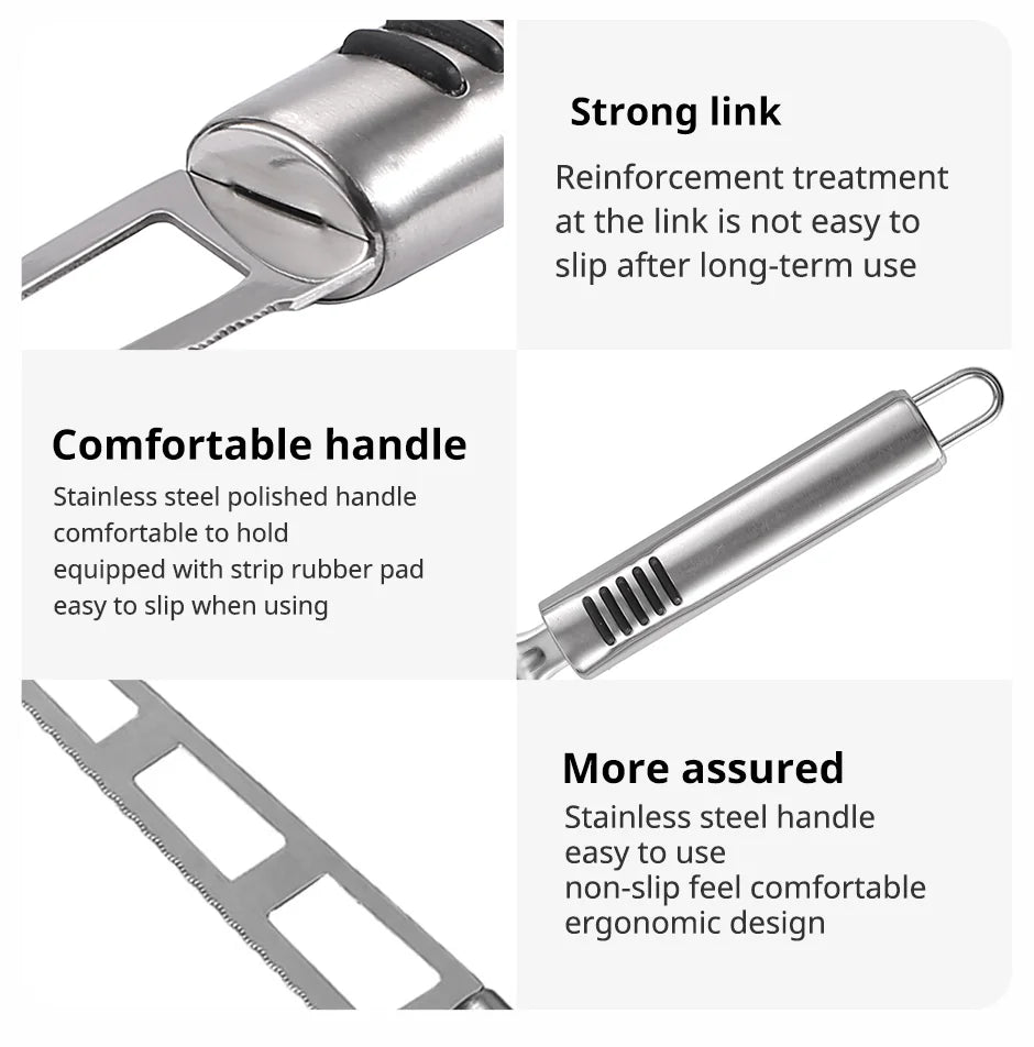 Cheese Knife Kitchen Tool Stainless Steel Multifunctional Baking Tool Pizza Butter Noodle Cutter Circular Handle Kitchen Accesso