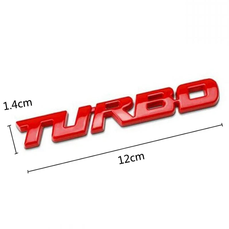 Car Body TURBO 3D Sticker Metal Emblem Decal Decoration Car Styling Tailgate Badge Decoration Sticker Automotive Accessories