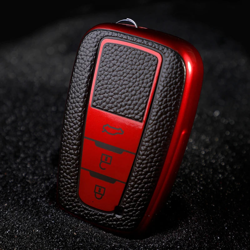 Auto Leather TPU Car Key Cover Case for Toyota Prius Camry Corolla C-HR CHR RAV4 Prado 2018 Keychain Accessories